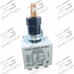STRUTHERS-DUNN Mercury Displacement Contactor: 48V DC, 35 A Full Load Current - Resistive, 1 Poles (MPN M35A-48VDC). Key specifications — Brand: STRUTHERS-DUNN; Terminal Connection Type: Screw Terminals; Contact Material: Liquid Mercury.