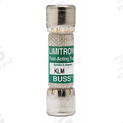 BUSSMANN Fuse: KLM Series, Midget, Fast-Acting, 4 A, 600 V AC, 600 V DC - Fast-Acting Cylindrical Fuses
