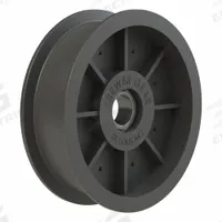 BREWER MACHINE & GEAR Flat Belt Idler Pulley: 43/64 in Bore, 3.5 in OD, Nylon, Ball Bearing (MPN BF3501). Key specifications — Bearing Type: Ball; Brand: BREWER MACHINE & GEAR.