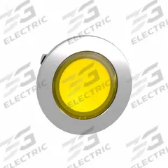 SCHNEIDER ELECTRIC Pilot Light Head: 30 mm Panel Mounting Hole Dia, Yellow, Smooth, LED, XB4 Series (MPN ZB4FV083). Key specifications — Brand: SCHNEIDER; Compatible Lamp Module Type: Universal LED Module; Compatible with Series: XB4.