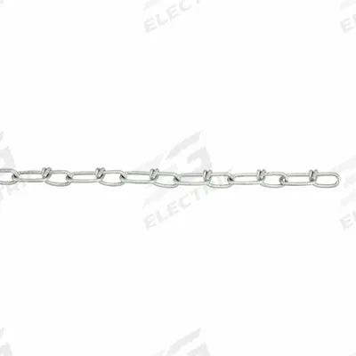 Dayton Double Loop Chain: 4 in Chain Trade Size, Steel, 70 lb Working Load Limit - Light-Duty Jack Utility Chains