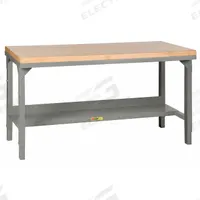 LITTLE GIANT Workbench: Adj Ht, Butcher Block, 72 in x 30 in, 3,000 lb Overall Load Capacity, Gray (MPN WSJ2-3072-AH). Key specifications — Brand: LITTLE GIANT.