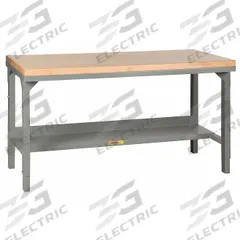 LITTLE GIANT Workbench: Adj Ht, Butcher Block, 72 in x 30 in, 3,000 lb Overall Load Capacity, Gray (MPN WSJ2-3072-AH). Key specifications — Brand: LITTLE GIANT.