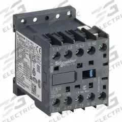 SCHNEIDER Miniature IEC Magnetic Contactor: Non-Reversing, 3 Poles, 3NO Contacts, 12 A, 240V AC Coil (MPN LC1K1210U7). Key specifications — attr945107: SCHNEIDER; attr972381: No.