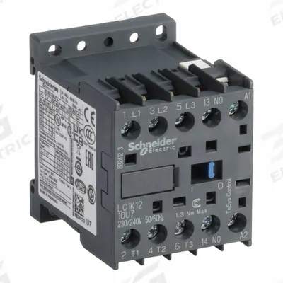 SCHNEIDER Miniature IEC Magnetic Contactor: Non-Reversing, 3 Poles, 3NO Contacts - Miniature, Non-Reversing IEC Contactors