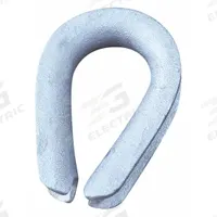 CROSBY Wire Rope Thimble: 3/8 in Compatible Rope Dia, Galvanized Steel/Stainless Steel, Steel (MPN 1037675). Key specifications — Material: Steel; Brand: CROSBY; Finish: Galvanized.