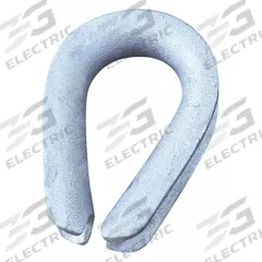 CROSBY Wire Rope Thimble: 3/8 in Compatible Rope Dia, Galvanized Steel/Stainless Steel, Steel (MPN 1037675). Key specifications — Material: Steel; Brand: CROSBY; Finish: Galvanized.