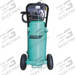 SPEEDAIRE Portable Air Compressor: Oil Lubricated, 20 gal, Vertical, 2 hp, 5 cfm @ 90 psi, 120V AC (MPN 2MLW4). Key specifications — attr48686: Oil Lubricated; attr48685: 120V AC; attr48678: 15 A; attr48671: SPEEDAIRE; attr124308: Standard (75 dBA or more).