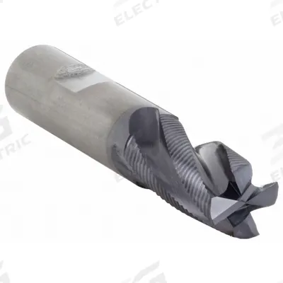 CLEVELAND Roughing End Mill: Carbide, TiAlN Coated, 4 Flute, Fine Pitch, 1" Mill Dia - Square Carbide Roughing End Mills
