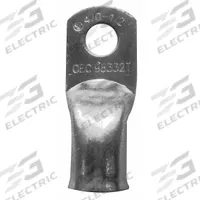 WESTWARD Lug: Crimpable Side Terminal, Crimp/Solder, Copper/Tin, 2 ga, Pink, 3/8 in Stud Size (MPN 23YZ76). Key specifications — Shape: Straight; Raised Pads: No; Lug Type: Crimpable Side Terminal; Contact Material: Tin; Gauge: 2 ga; Stud Size: 3/8 in; Color: Pink; Brand: WESTWARD.