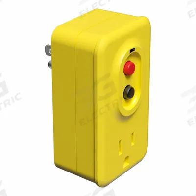 APPROVED VENDOR GFCI: Manual Reset, 3, 5-15P Plug, 15 A Current, 125V AC - Plug-In GFCI Plugs