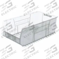 AKRO-MILS Super Size Bin: 29 7/8 in Overall Lg, 16 1/2 in x 11 in, Clear, Stacking Capable (MPN 30293SCLAR). Key specifications — Mobility: Stationary; Material: Plastic; Brand: AKRO-MILS; Stackable: Stacking Capable.