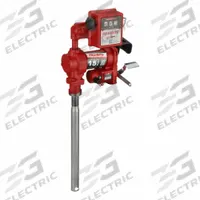FILL-RITE Electric Drum Pump: 12 V DC, 1/4 hp HP, 15 gpm Max. Flow Rate, Cast Iron, Bung, Manual (MPN FR1211H). Key specifications — Brand: FILL-RITE; Meter: Mechanical (Gal).