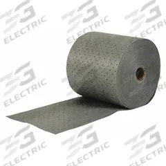 BRADY SPC ABSORBENTS Sorbent Roll: Gray, Polypropylene, 150 ft Roll Lg, 15 in Roll Wd, Box (MPN MRO15-DP). Key specifications — Brand: BRADY SPC ABSORBENTS; Material: Polypropylene.
