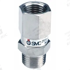 SMC Vacuum Saving Valve: 16 lpm Min Flow Rate, 100 kPa, 12 mm Hex Size, 26.5 mm Overall Lg, Brass (MPN ZP2V-AN1-10). Key specifications — attr158990: Male; attr158994: Female; attr158978: Brass; attr158975: SMC.