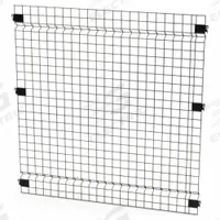HUSKY RACK & WIRE Welded Wire Panel: 4 ft H x 4 ft W x 1 1/2 in D, Black, Powder-Coated (MPN V0404). Key specifications — attr1283297: Powder-Coated; attr1283316: Steel; attr1283313: Yes; attr1283333: HUSKY RACK & WIRE.