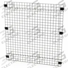 HUSKY RACK & WIRE Welded Wire Panel: 4 ft H x 4 ft W x 1 1/2 in D, Black, Powder-Coated (MPN V0404). Key specifications — attr1283297: Powder-Coated; attr1283316: Steel; attr1283313: Yes; attr1283333: HUSKY RACK & WIRE.