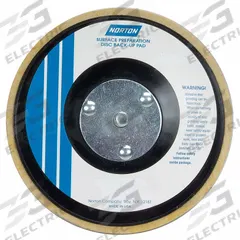 NORTON Hook-and-Loop Disc Backup Pad: 5 in Dia x 1/2 in T, 5/16"-24 Threaded-Shank, Non-Vacuum, 5 PK (MPN 66261059360). Key specifications — Brand: NORTON; Tool Connection: 5/16"-24 Threaded-Shank.