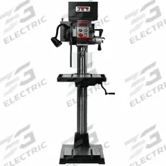 JET Drill Press: Belt Drive, Variable Speed, 50 RPM – 2,000 RPM, 230V AC /Three-Phase, 26 1/2 in (MPN 354251). Key specifications — attr22849: 50 to 2000 RPM; attr22858: 230V AC; attr73523: Tapping; attr22856: Belt; attr73570: Three-Phase; attr22850: 26-1/2 in; attr22846: 1-1/2 hp; attr22840: 4.6A.
