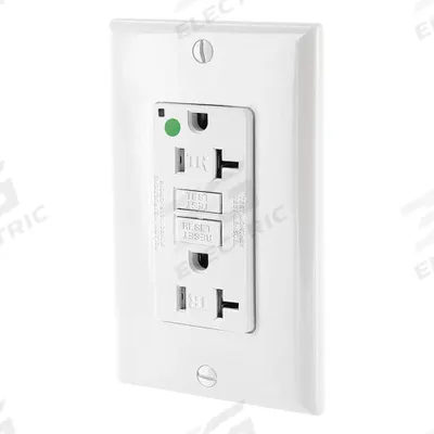 LEVITON GFI Receptacle: Hospital Grade Fed. Spec., Decorator Duplex, 5-20R, White, GFCI - General Purpose Receptacles