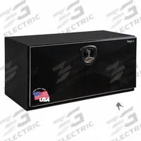 BUYERS PRODUCTS Underbody: Underbody Truck Box, Single Drop-Down Door Door, 18 in Overall Dp, Black (MPN 1752805). Key specifications — Color: Black; Brand: BUYERS PRODUCTS; Lock Type: Keyed.