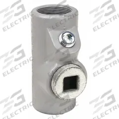 Sealing Fitting - Vertical and Horizontal: Iron, 1 1/2 in Trade Size, Female, NPT (MPN EYF-150). Key specifications — Brand: APPLETON ELECTRIC; Connection Type: Threaded; Thread Gender: Female; Ends - Hazardous Fittings: 1-1/2 in FNPT x 1-1/2 in FNPT; Material: Iron; Hazardous Location Rating: Class II, Division 1 and 2, Groups E, F, G; Thread Type: NPT; Standards: UL 886.
