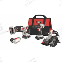 PORTER CABLE Cordless Tool Combination Kit: 4 Tools, Circular Saw/Drill/Reciprocating Saw/Work Light (MPN PCCK616L4). Key specifications — attr1176460: Reciprocating Saw.