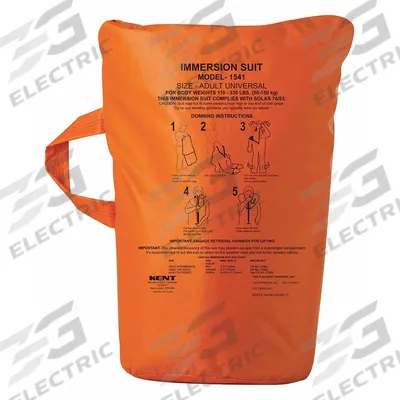 KENT SAFETY Immersion Suit Replacement Bag: Orange, 59ME32, 154100-200-004-13 - Water Immersion Suit Bags