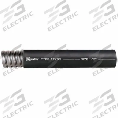 LIQUATITE Liquid Tight Conduit: 1 in Trade Size, Black, 100 ft Nominal Lg - Corrosion Resistant Liquid-Tight Metallic Conduit