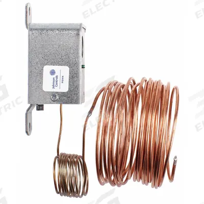 JOHNSON CONTROLS Line Volt Mechanical Tstat: 35° to 45°F, Steel, Fixed, 12°F - Freeze Protection Indoor Single-Stage Controls