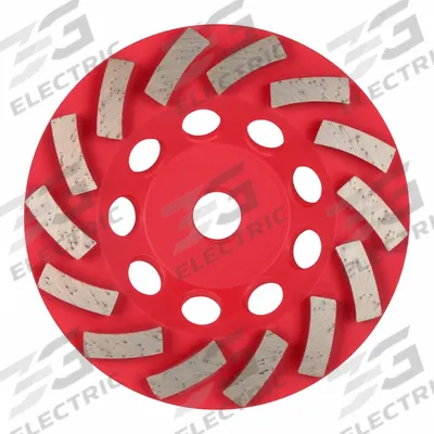 MILWAUKEE Diamond Cup Wheel: Turbo, 4-1/2" Dia, 5/8"-11 Arbor, 14 Segment - Turbo Diamond Segment Cup Grinding Wheels