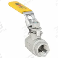 APPROVED VENDOR Manual Two-Way Ball Valve: 3/8 in, 316 Stainless Steel, Straight Valve Body, PTFE (MPN 06Q201N04038). Key specifications — Brand: APPROVED VENDOR; Handle: Locking Lever.