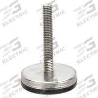 GLIDE RITE Male-End Leveling Mount: Fixed Stud, 3/8"-16 Thread Size, 2.03 in, 250 lb Capacity (MPN SG05-EL). Key specifications — Finish: Plain; Base Shape: Round; Load Capacity: 250 lb; Thrust Pad Material: Rubber.
