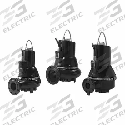 Grundfos Sewage Ejector Pump: Cast Iron, Three Phase, 10 hp, 208 to 230V AC, 85.31 ft Max. Head - Non-Clog Sewage Ejector Pumps