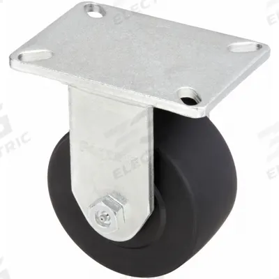 APPROVED VENDOR Plate Caster: Rigid, No Brake, Nylon, 6 in Wheel Dia, 3 in Wheel Wd, Slot - Heavy-Duty Plate Casters