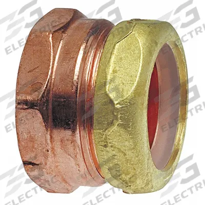 NIBCO Sweat Fitting Adapter: 1 1/2 in Pipe x 1 1/2 in CTS, FNPT x Compression - Drain, Waste & Vent Wrot Copper & Bronze Tube Fittings