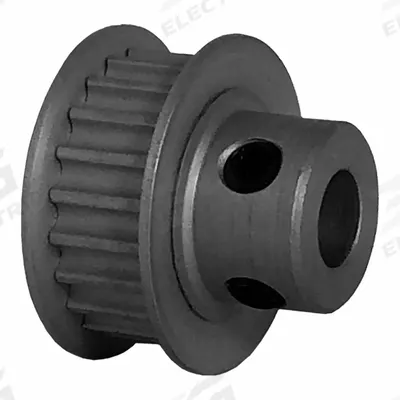Dayton Timing Pulley: Modified Curvilinear, Fixed, For GT Timing Belt Section - GT Section Fixed-Bore Timing Pulleys with Hub