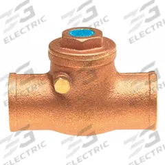 MILWAUKEE VALVE Swing Check Valve: Swing, Inline Valve Body, 1/2 in Pipe Size, Sweat x Sweat, Brass (MPN UP0968000012). Key specifications — Brand: MILWAUKEE VALVE.