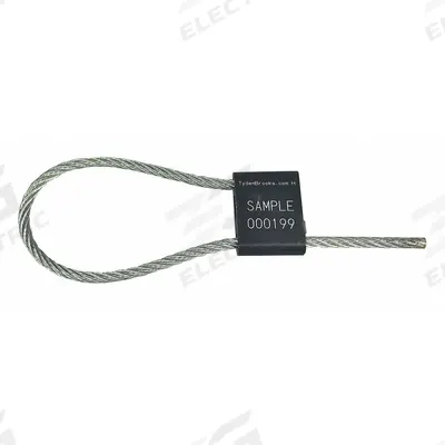 TYDENBROOKS Cable Seals: Black, Aluminum, 12 in Cable Lg, 3/16 in Cable Dia, Random - Adjustable-Length Cable Seals