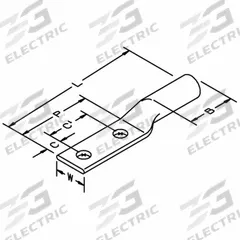Compression Lugs: For 4 AWG, Stranded Wire, 1/2 in Stud Size, Long, Copper Barrel (MPN 31122). Key specifications — Inspection Hole: No; For Wire Type: Stranded; For Wire Sizes: 4 AWG; Brand: 3M; Manufacturer Part Number: 31122.