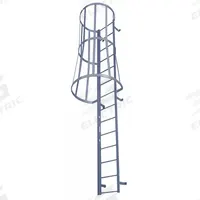 COTTERMAN Fixed Ladder with Safety Cage: 23 ft Overall Ht, 26 in Overall Wd, Steel, 24 Rungs (MPN M24SC C1). Key specifications — Brand: COTTERMAN; Assembly: Assembled; Number of Sections: 4.