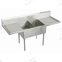 ELKAY Scullery Sink: 2 Bowls, 44 in Overall Ht, 96 in Overall Lg, 27 1/2 in Overall Wd, Widespread (MPN WNSF8248LR2). Key specifications — Brand: ELKAY.