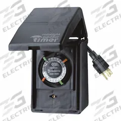 INTERMATIC Plug-In Timer: Mechanical, Outdoor, Not Astronomic, 24 hr Setting, 5-15R, 120V AC (MPN P1121). Key specifications — Brand: INTERMATIC; NEMA Receptacle Configuration: 5-15R.