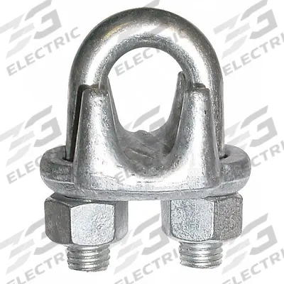 Dayton Wire Rope U-Bolt Clip: 7/16 in Compatible Rope Dia, 7 in Rope Turnback Lg - U-Bolt Clips