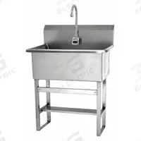 SANI-LAV Scrub Sink: 45 1/2 in Overall Ht, 22 in Bowl Lg, 10 1/2 in Bowl Dp, 0.5 gpm Flow Rate (MPN 531FB-0.5). Key specifications — Includes Side Splash: Side Splash Not Included; Power Source: Battery Powered; Brand: SANI-LAV.