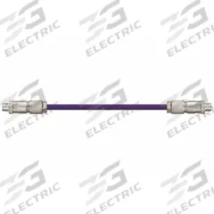 READYCABLE Ethernet Cable: Cat6a, M12 Male Straight x M12 Male Straight, 45 ft Lg, PUR, Purple, X (MPN CAT9441010-45). Key specifications — Brand: READYCABLE; Cable Jacket Color: Purple; End 1 Coding: X; End 2 Coding: X; Performance Category: Cat6a.