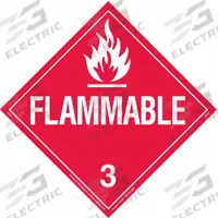 BRADY DOT Container Placard: Flammable, 10 3/4 in x 10 3/4 in, 10 3/4 in Label Ht, Placard (MPN 63443). Key specifications — Brand: BRADY; Message: Flammable.