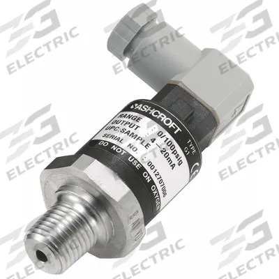 ASHCROFT Pressure Transmitter: 0 psi to 30 psi, 4 to 20mA DC - Pressure Transmitters with 4-Pin Mini-DIN Connector