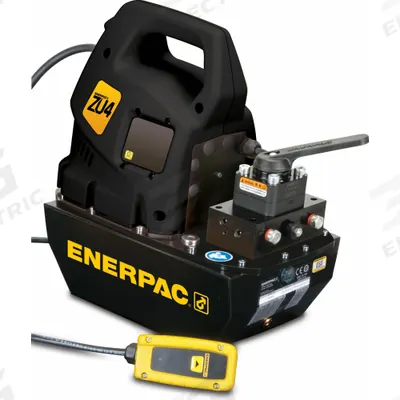 ENERPAC Hydraulic Pump: 10,000 psi Max. Op Pressure, 60 cu in/min Max. Flow Rate - Corded High-Power Portable Electric Hydraulic Pump Units