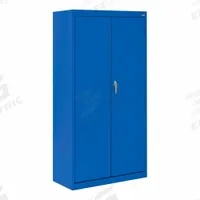 SANDUSKY Shelf Cabinet: 30 in x 18 in x 66 in, Swing Handle & Cam lock, 24 ga Panel Thick, Frame (MPN VF31301866-06). Key specifications — Cabinet Color: Blue; Method of Construction: Welded; Base Type: Frame; Assembled: Assembled; Mobility: Stationary; Adjustable Shelves: Fixed; Cabinet Finish: Powder Coated; Cabinet Material: Steel.